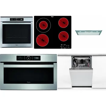 Set domácích spotřebičů WHIRLPOOL ABSOLUTE AKZM 8480 IX + WHIRLPOOL AKT 8130/NE + WHIRLPOOL AKR 650/1 IX + WHIRLPOOL ABSOLUTE AMW 730 IX + WHIRLPOOL WSIO 3O34 PFE X