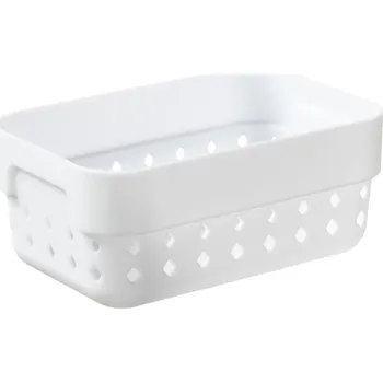 Úložný box košík SEOUL S-organ., 12x8x5cm-bílý, plast
