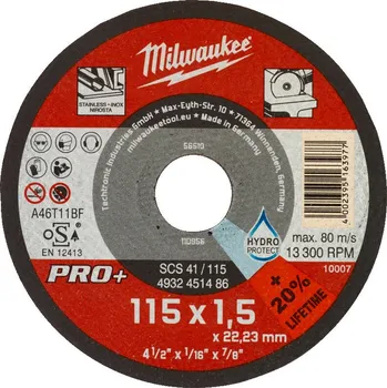 Příslušenství k nářadí MILWAUKEE CutWSCS 41/115X1,5 PRO+ řezný kotouč, 1ks