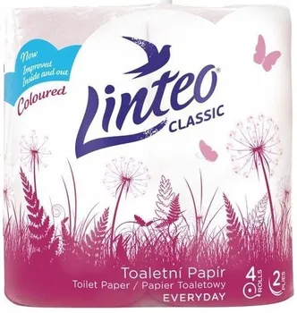 Toaletní papír Linteo Classic Coloured růžový 2vrstvý 4 ks