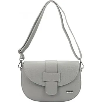 Kabelka Kožená kabelka MiaMore 01-026-2 DOLLARO - popelavá