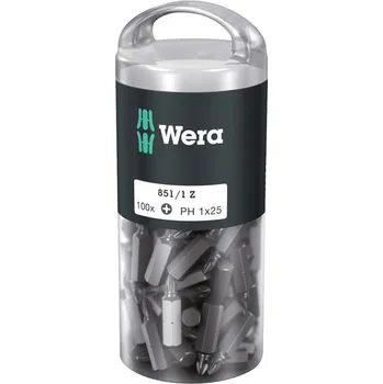 Bit Bit 1/4" DIN3126E6,3 PH1x25mm, balení 100 ks Wera
