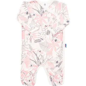 Kojenecký overall Kojenecký bavlněný overal s bočním zapínáním New Baby Lovely růžový, vel. 74 (6-9m)