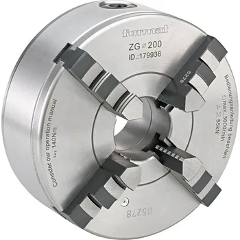 Sklíčidlo Čtyřčelisťové soustružnické sklíčidlo DIN6350 litina 160mm FORMAT