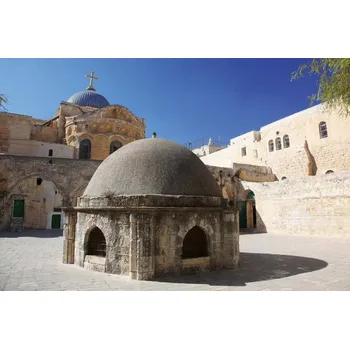 Fototapeta DIMEX | Vliesová fototapeta Jeruzalém, Izrael MS-5-1180 | 375 x 250 cm| modrá, béžová, hnědá + Vliesová fototapeta na stěnu DIMEX Jeruzalém, Izrael MS51180 v rozměru 375 x 250 cm + lepidlo zdarma