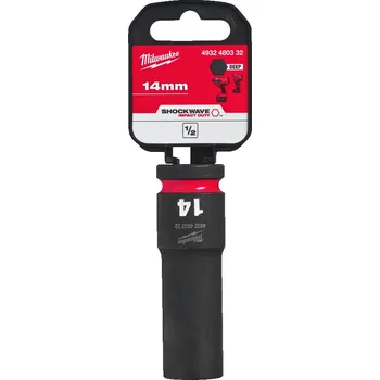 Gola hlavice MILWAUKEE 1/2" prodloužená průmyslová hlavice STD, 14mm