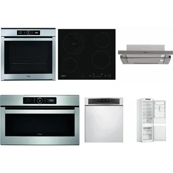 Set domácích spotřebičů WHIRLPOOL ABSOLUTE AKZM 8480 IX + WHIRLPOOL AKT 8900 BA + WHIRLPOOL AKR 5390/1 IX + WHIRLPOOL ABSOLUTE AMW 730 IX + WHIRLPOOL WBC 3C34 PF X + WHIRLPOOL WHC18 T311