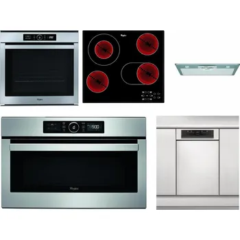 Set domácích spotřebičů WHIRLPOOL ABSOLUTE AKZM 8480 IX + WHIRLPOOL AKT 8190/BA + WHIRLPOOL AKR 650/1 IX + WHIRLPOOL ABSOLUTE AMW 730 IX + WHIRLPOOL WSBO 3O34 PF X