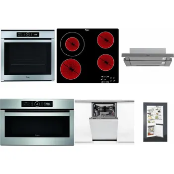 Set domácích spotřebičů WHIRLPOOL ABSOLUTE AKZM 8480 IX + WHIRLPOOL AKT 8130/NE + WHIRLPOOL AKR 749/1 IX + WHIRLPOOL ABSOLUTE AMW 730 IX + WHIRLPOOL WSIO 3O34 PFE X + WHIRLPOOL ART 65031