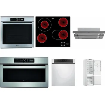 Set domácích spotřebičů WHIRLPOOL ABSOLUTE AKZM 8480 IX + WHIRLPOOL AKT 8190/BA + WHIRLPOOL AKR 749/1 IX + WHIRLPOOL ABSOLUTE AMW 730 IX + WHIRLPOOL WBC 3C34 PF X + WHIRLPOOL WHC18 T311