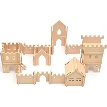 ostatní stavebnice URBIX Dřevěná stavebnice hrad 42 dílků