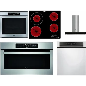 Set domácích spotřebičů WHIRLPOOL ABSOLUTE AKZM 8480 IX + WHIRLPOOL AKT 8130/NE + WHIRLPOOL WHBS 62F LT K + WHIRLPOOL ABSOLUTE AMW 730 IX + WHIRLPOOL WBC 3C34 PF X