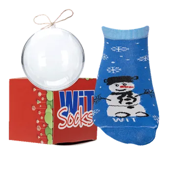 Pánské ponožky Vánoce nízké ve vánoční kouli + krabička - velikost 43-46 (Velikost 43-46)
