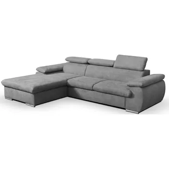 Sedací souprava Rozkládací rohová sedačka GRANBY tmavě šedá