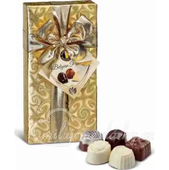 Cukrovinka Belgické pralinky ve zlatém dárkovém balení, 100 g