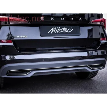 Tuning Milotec Dummy 10 061 04 koncovky výfuku Škoda Kamiq 2019- černé lesklé