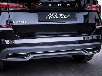 Tuning Milotec Dummy 10 061 04 koncovky výfuku Škoda Kamiq 2019- černé lesklé