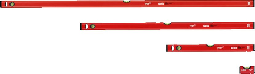 MILWAUKEE Sada vodováh 10, 60, 120, 180 cm