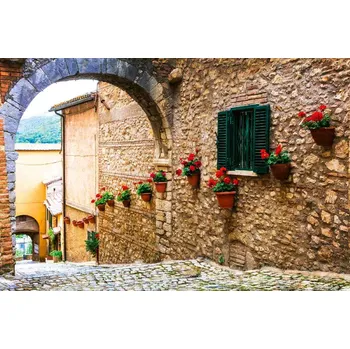 Fototapeta DIMEX | Vliesová fototapeta Casperia Lazio MS-5-0760 | 375 x 250 cm| zelená, hnědá, šedá + Vliesová fototapeta na stěnu DIMEX Casperia Lazio MS50760 v rozměru 375 x 250 cm + lepidlo zdarma