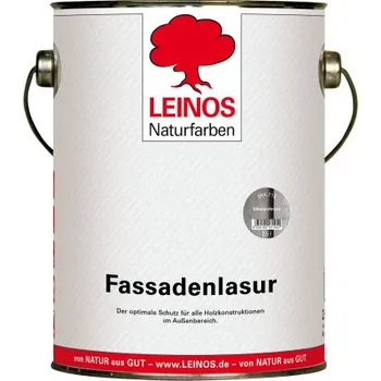 Olej na dřevo LEINOS 264.713 - Fasádní lazura antracit stříbrný 2,5lt LEINOS L-264.713 002500