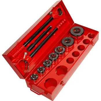 Závitořezný nástroj VIRAX Sada ruční, ráčnové závitnice do 2" s závitořeznými hlavami, kovový kufr