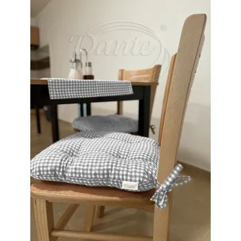 Potah na židli Dante Podsedák kanafas šedý 0,5 cm - 40 x 40 cm