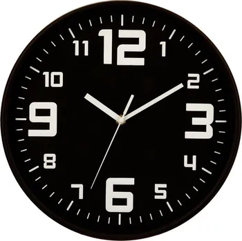 Hodiny Atmosphera Hodiny na zeď, kulaté, černé, průměr 30 cm