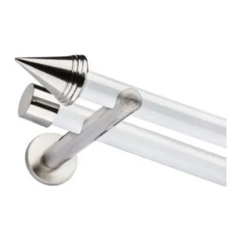 Garnýž Garnýž dvojitá 19mm biela leskla koncovka Stizok inner efekt nerez