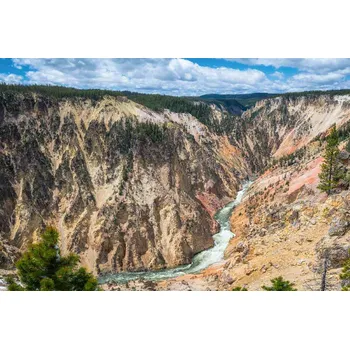 Fototapeta DIMEX | Vliesová fototapeta Grand Canyon MS-5-3020 | 375 x 250 cm | zelená, modrá, bílá, hnědá + Vliesová fototapeta na stěnu DIMEX Grand Canyon MS53020 v rozměru 375 x 250 cm + lepidlo zdarma