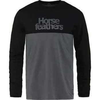 Pánské tričko Tričko Horsefeathers Fury Ls black/gray M