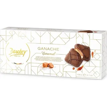 Čokoláda Ganache - Sušenky Ganache s Karamelovou Náplní 105g Desobry