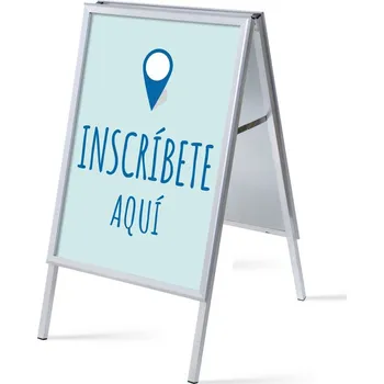Set reklamního áčka A1, Přihlášení, modrý, španělsky