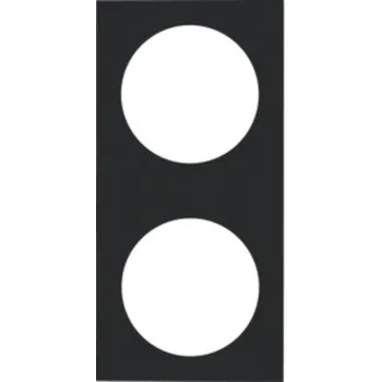 Elektrická zásuvka Berker INTEGRO Pure 2-kanálový rámeček černý matný