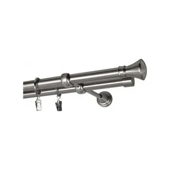 Garnýž Kovová garnýž Efekt-nerezová oceľ Ø 16 mm - Koloseo hladke