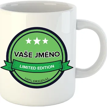 Bílý hrneček se jménem - 330 ml Barva: Zelená