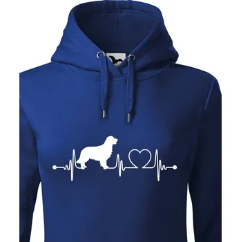 Dámská mikina Dámská mikina Zlatý retrívr tep, Barva Modrá, Velikost S, Canvas Dámská mikina Bezvatriko.cz 1010