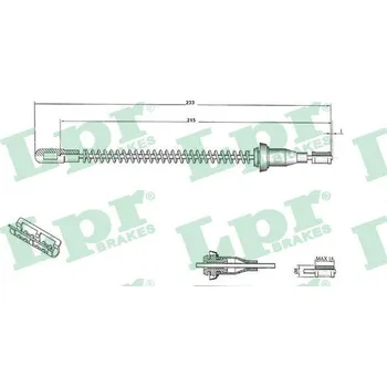 Lanko parkovací brzdy Tažné lanko, parkovací brzda LPR C0586B