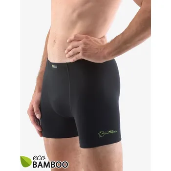 Pánské oblečení GINA pánské boxerky s delší nohavičkou, delší nohavička, šité, s potiskem Eco Bamboo 74158P dunaj pomnenková 54/56