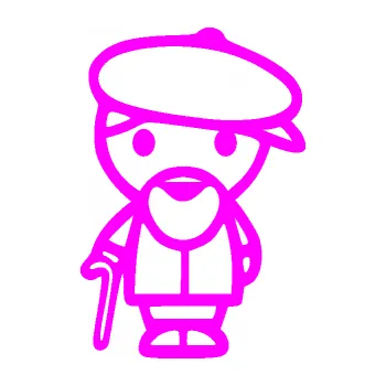 samolepka Dědeček 001 levá (72 - Fluorescentní růžová) SAMOLEPKA NA AUTO, NÁLEPKA, FÓLIE, POLEP, TUNING, VLASTNÍ TEXT, TISK, AUTOSAMOLEPKY.cz, POLEPY, OBRÁZEK, LOGO, 3D STICKERS