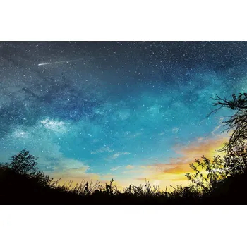 Fototapeta DIMEX | Vliesová fototapeta Noční obloha MS-5-2288 | 375 x 250 cm| modrá, černá, žlutá, oranžová + Vliesová fototapeta na stěnu DIMEX Noční obloha MS52288 v rozměru 375 x 250 cm + lepidlo zdarma