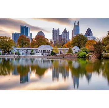 Fototapeta DIMEX | Vliesová fototapeta Panoráma Atlanty MS-5-2935 | 375 x 250 cm | zelená, bílá, hnědá, šedá + Vliesová fototapeta na stěnu DIMEX Panoráma Atlanty MS52935 v rozměru 375 x 250 cm + lepidlo zdarma