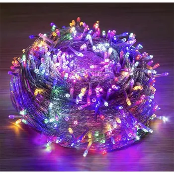 Vánoční dekorace Hjlight 180 LED průhledný světelný řetězový závěs 3m x 2m -Vánoční LED osvětlení