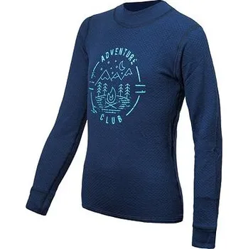 Dětské termo spodní prádlo SENSOR MERINO DF CLUB dětské triko dl.rukáv deep blue Velikost: 90