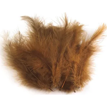 Pštrosí peří barvené - hnědá