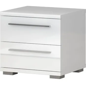 Noční stolek Stolek noční bílý lesk PIANO NS2