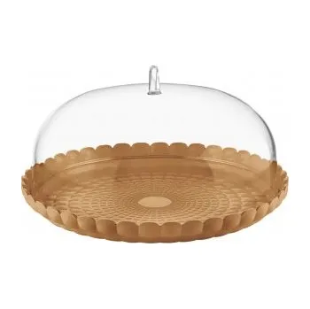 Podnos na dort s poklopem TIFFANY 36 cm, terracotta - GUZZINI (TIFFANY podnos na dort 36 cm, terracotta - GUZZINI)