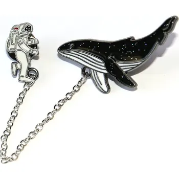 Brož Brož BeCool - Astronaut a Velryba, Vesmírné spojení, Hvězdy, Nekonečnost života, Love Universe and Earth 3297