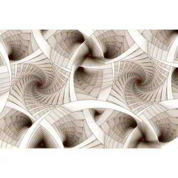 Fototapeta DIMEX | Vliesová fototapeta Abstraktní spirála MS-5-2449 | 375 x 250 cm | bílá, šedá + Vliesová fototapeta na stěnu DIMEX Abstraktní spirála MS52449 v rozměru 375 x 250 cm + lepidlo zdarma