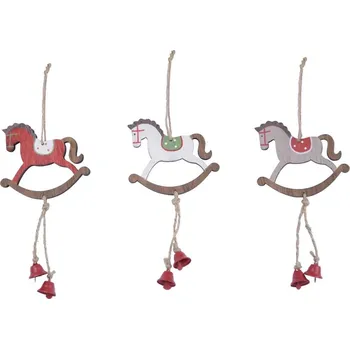 Vánoční ozdoba Sada 3 závěsných ozdob s koníky Ego Dekor ID_1425605