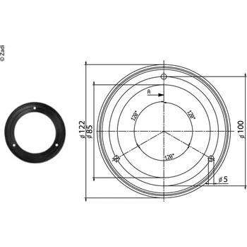 Filtrace vody ZADI Gumové těsnění pro filtr 123x84 mm, černé